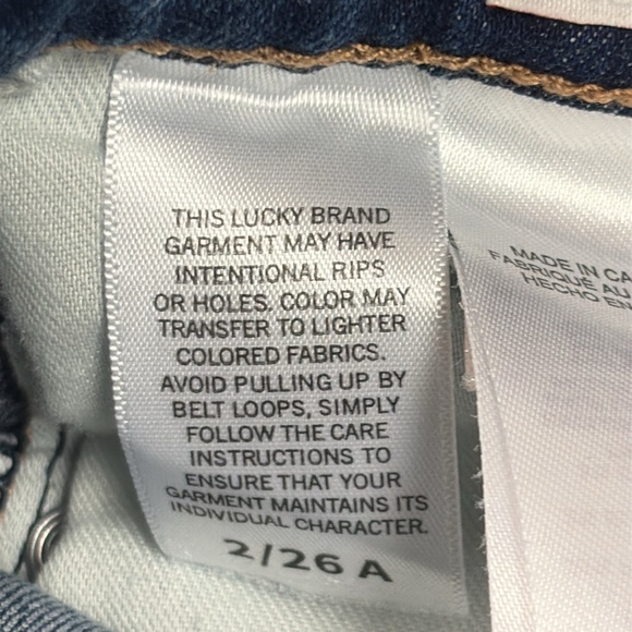 SOLD IN STORE Lucky Brand Sweet High Rise Straight Jeans 2/26A - Picture 7 of 11